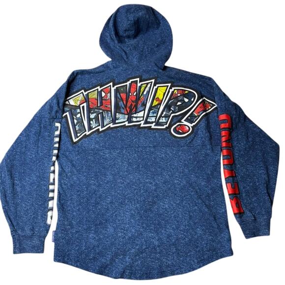 Marvel x Disney Spider-Man 60th Anniversary Spirit Jersey Hoodie S Blue - Picture 6 of 10